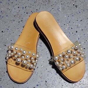 Copper Key Tan Pearl Sandals